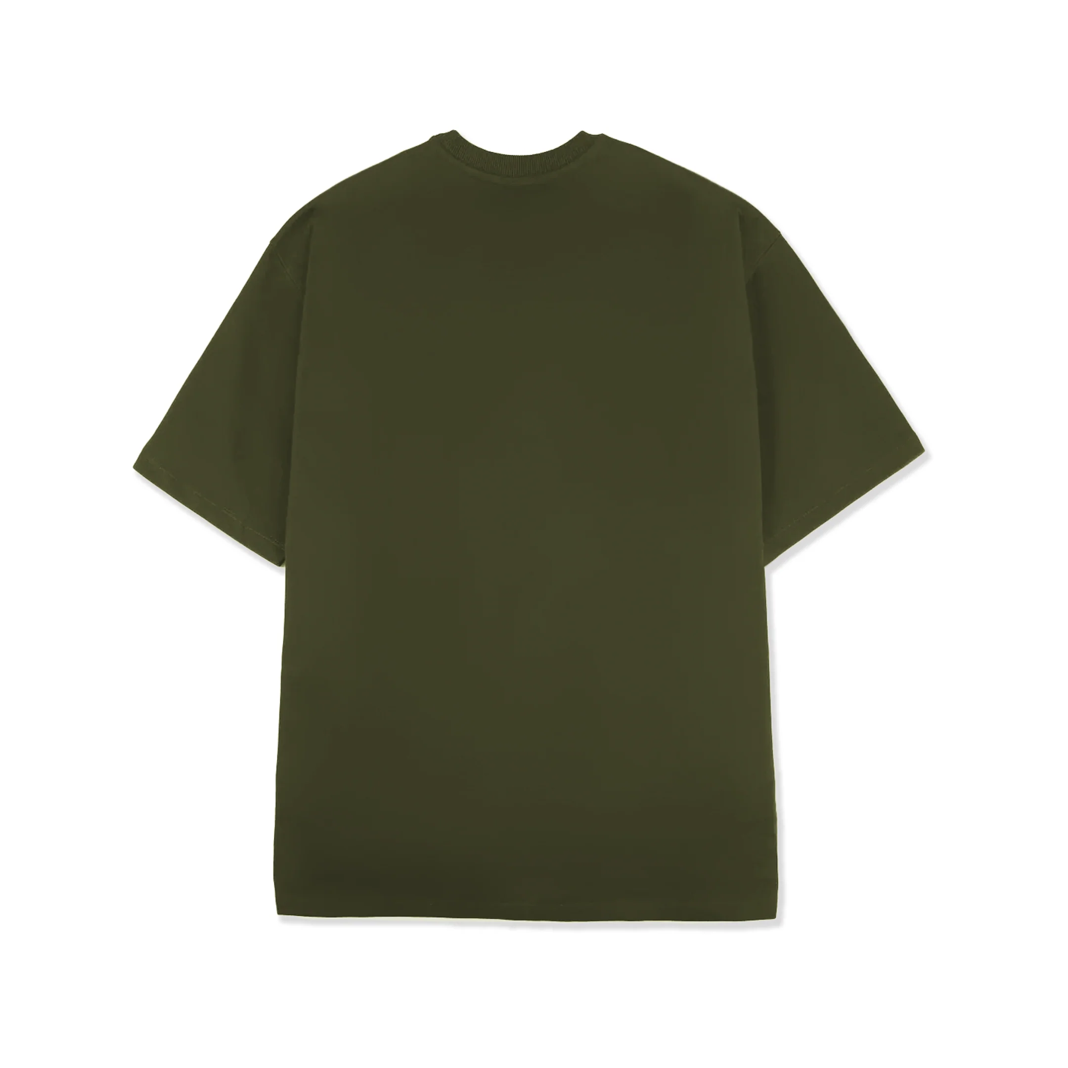 Basic Embroidered T-Shirt (Olive Green) - Image 3